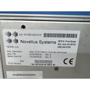 Novellus 02-257829-00 ASSY,PC3A, PLATFORM CONTROLLER WITH ARCNET